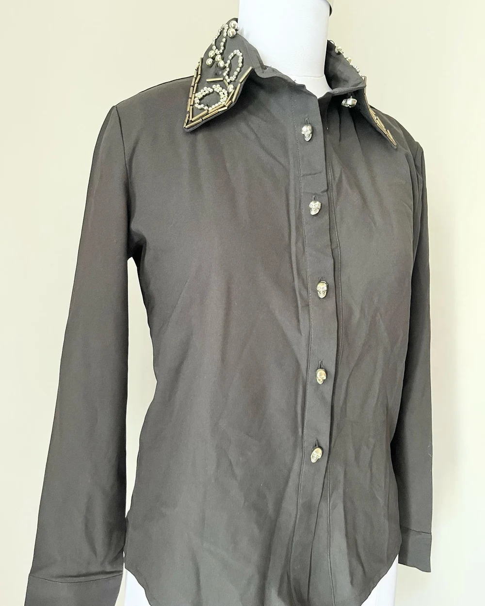 Black heavy work collar shirt  thumbnail view 3