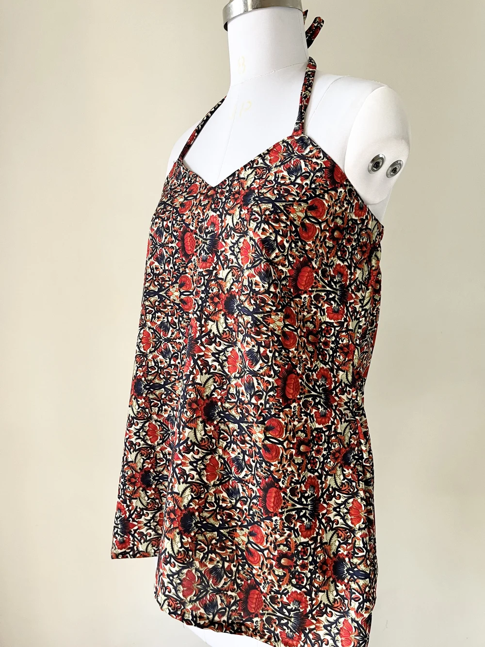 Floral halterneck short kurti thumbnail view 4