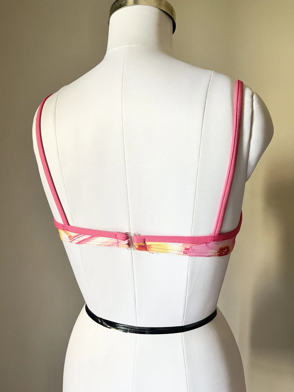 Pink Floral Printed bikini top  thumbnail view 3