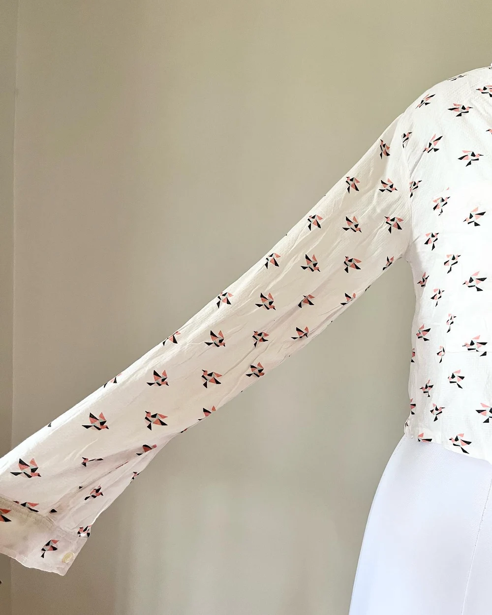 Bird Printed cotton shirt  thumbnail view 2