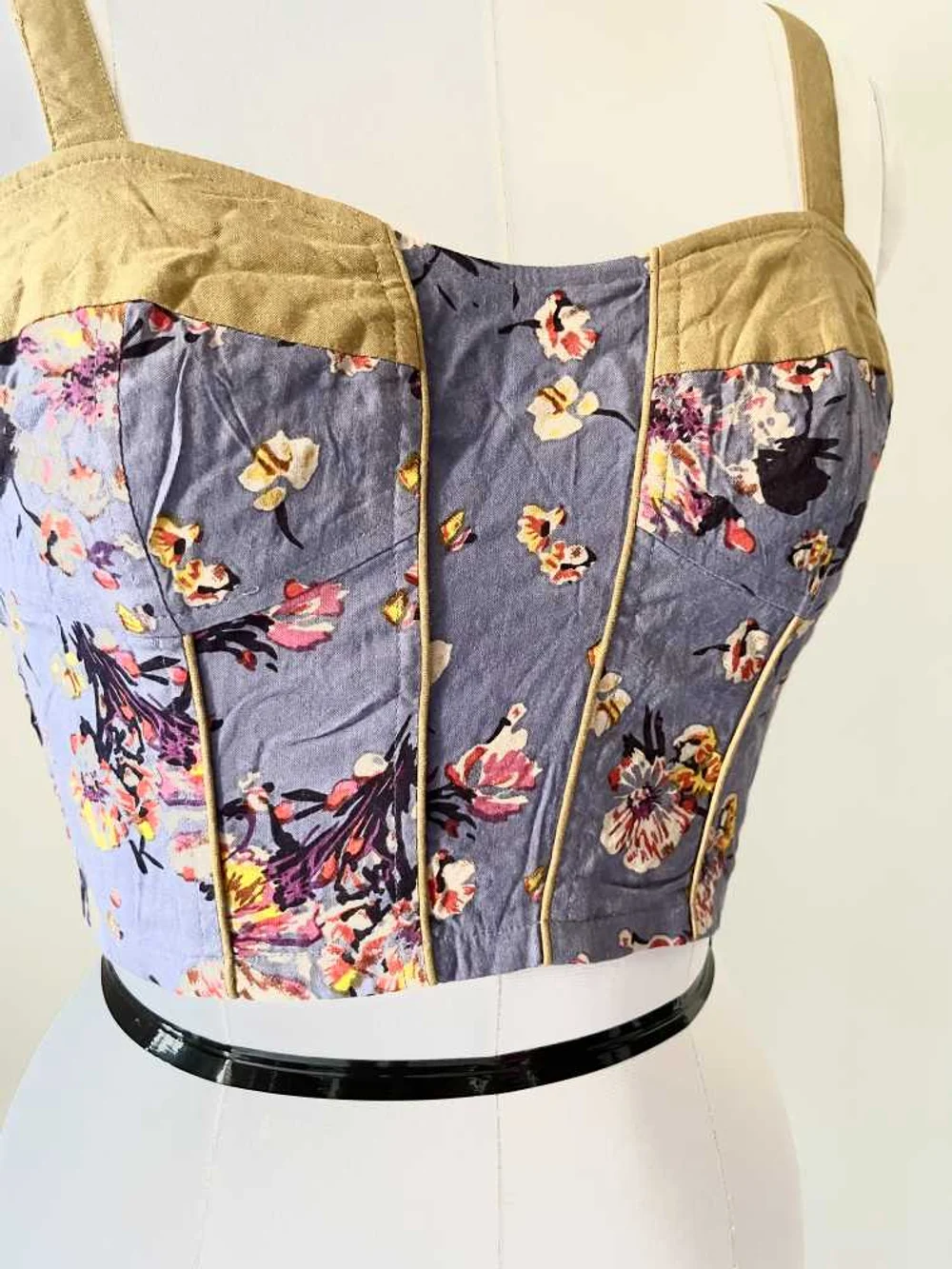 Printed corset top  thumbnail view 3