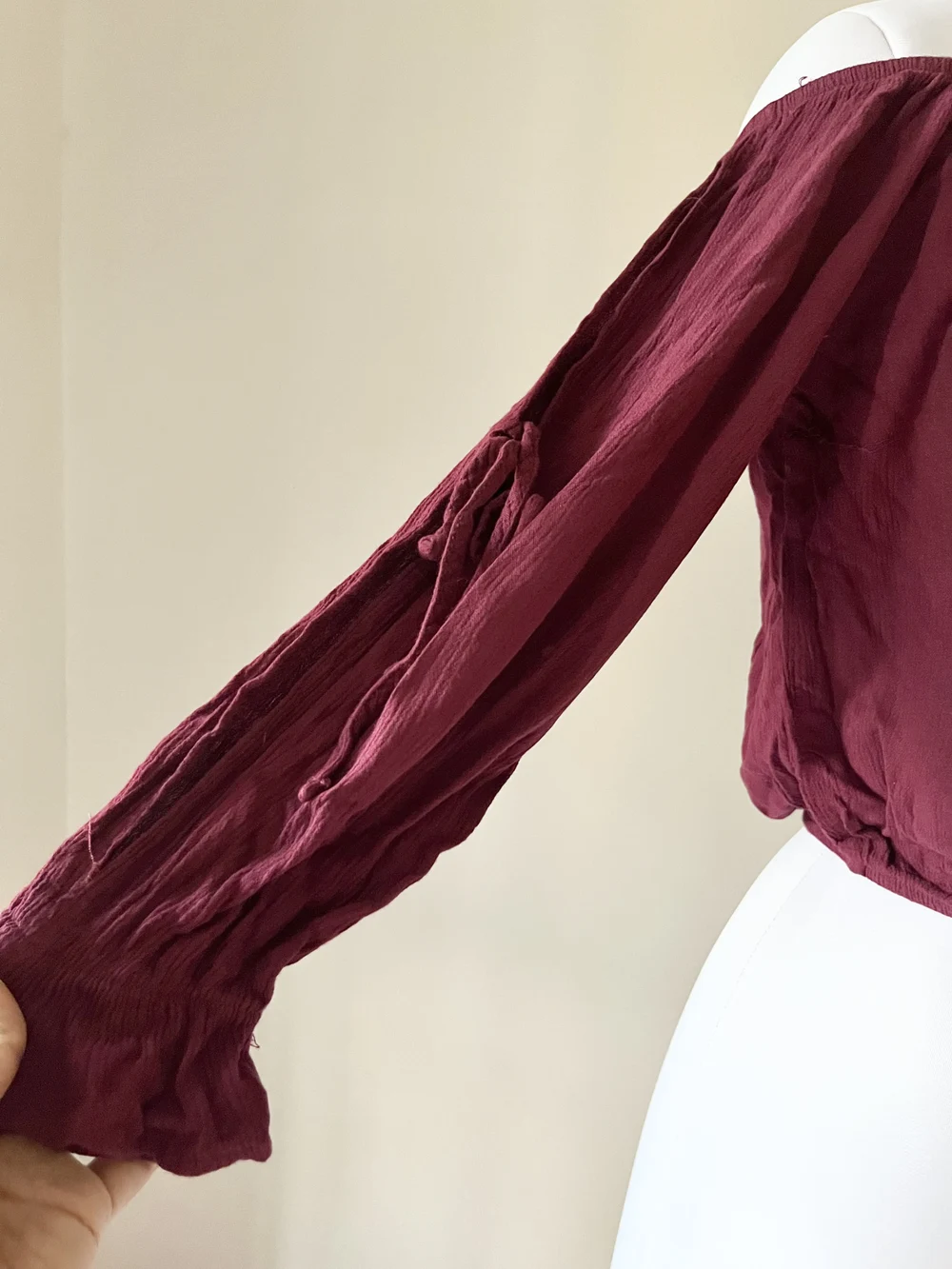 Off shoulder slit sleeves top  thumbnail view 2