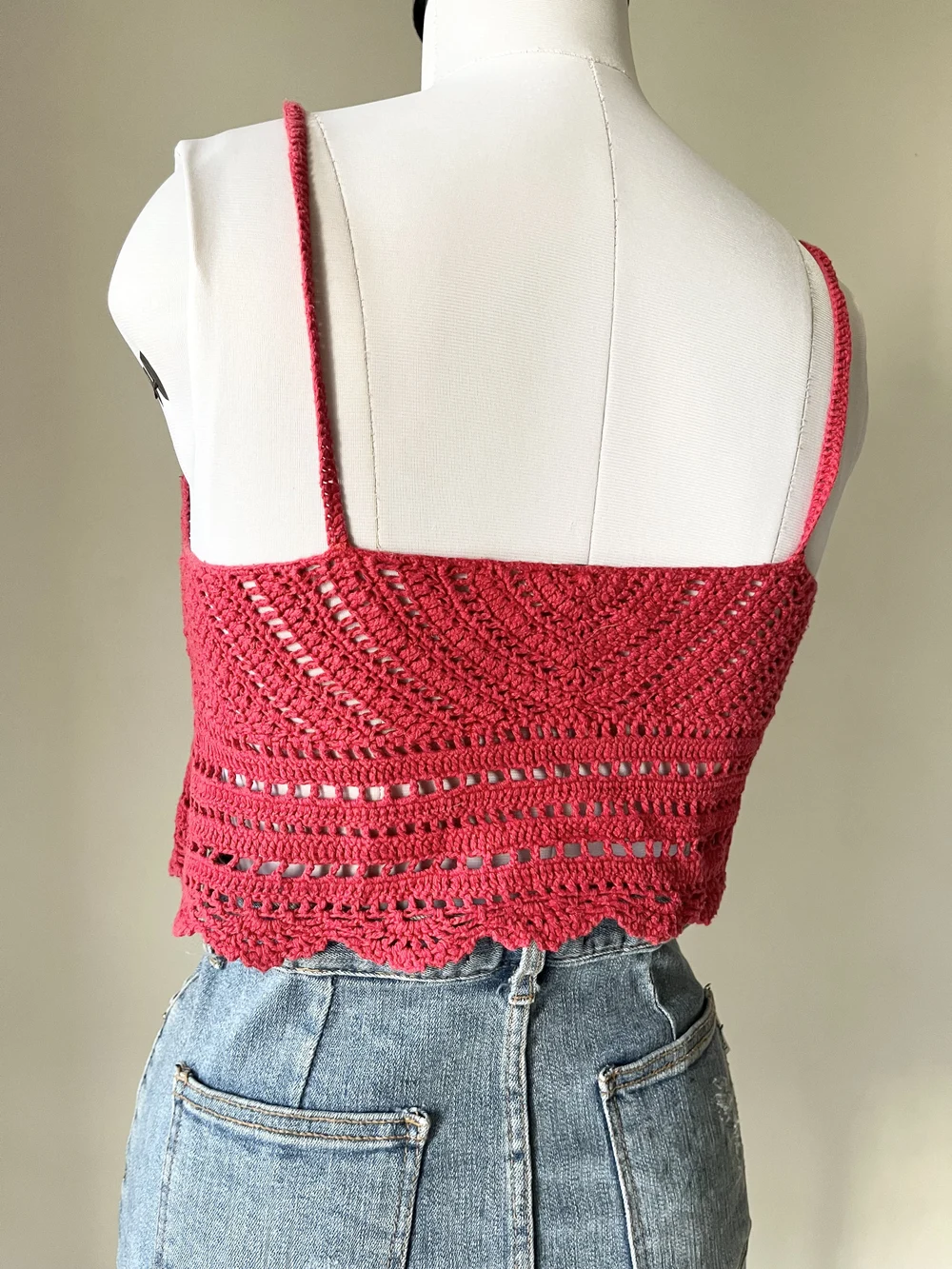 Red crochet top  thumbnail view 2