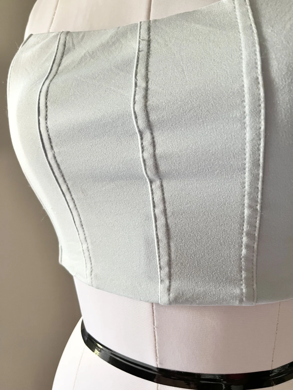 Powdered blue corset top thumbnail view 2
