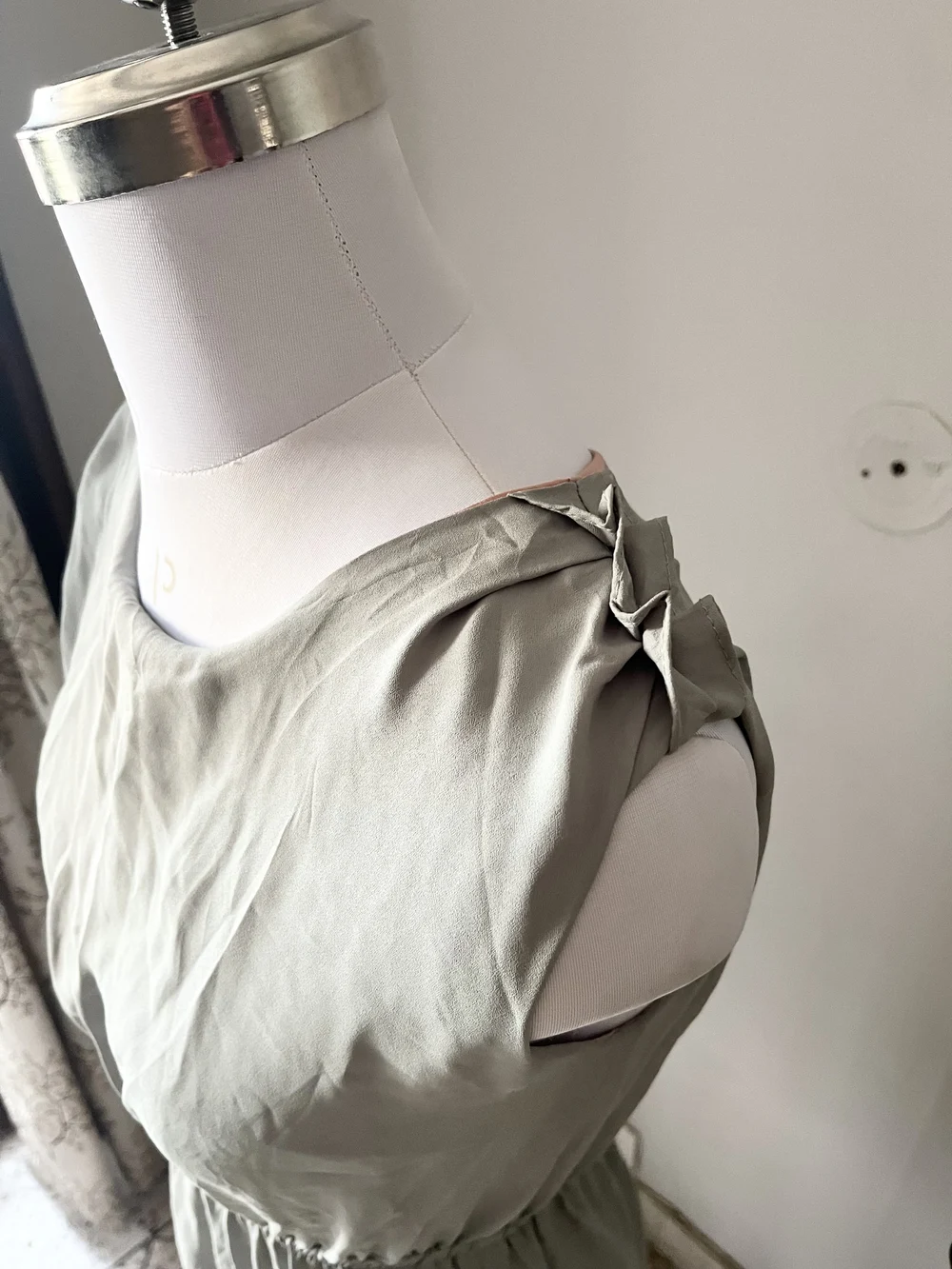 Mint green solid dress  thumbnail view 2