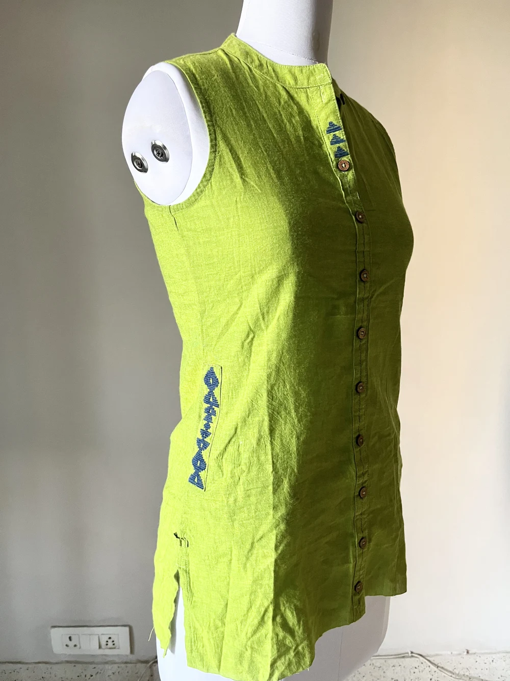 Mint green kurti thumbnail view 2