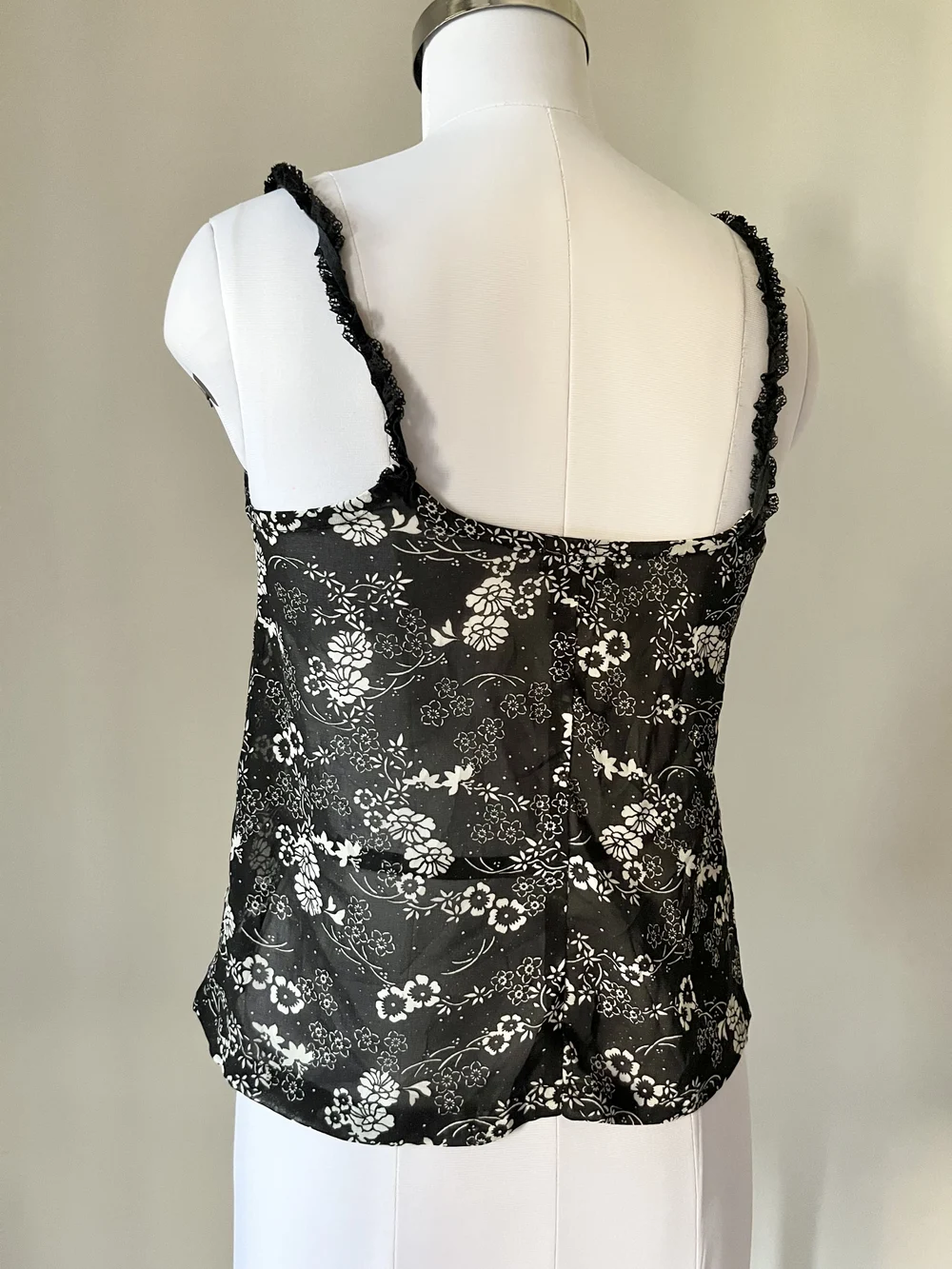 Black floral top  thumbnail view 2
