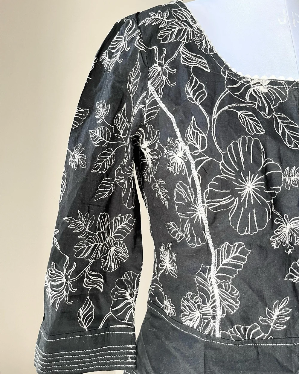 Black embroidery Top  thumbnail view 3