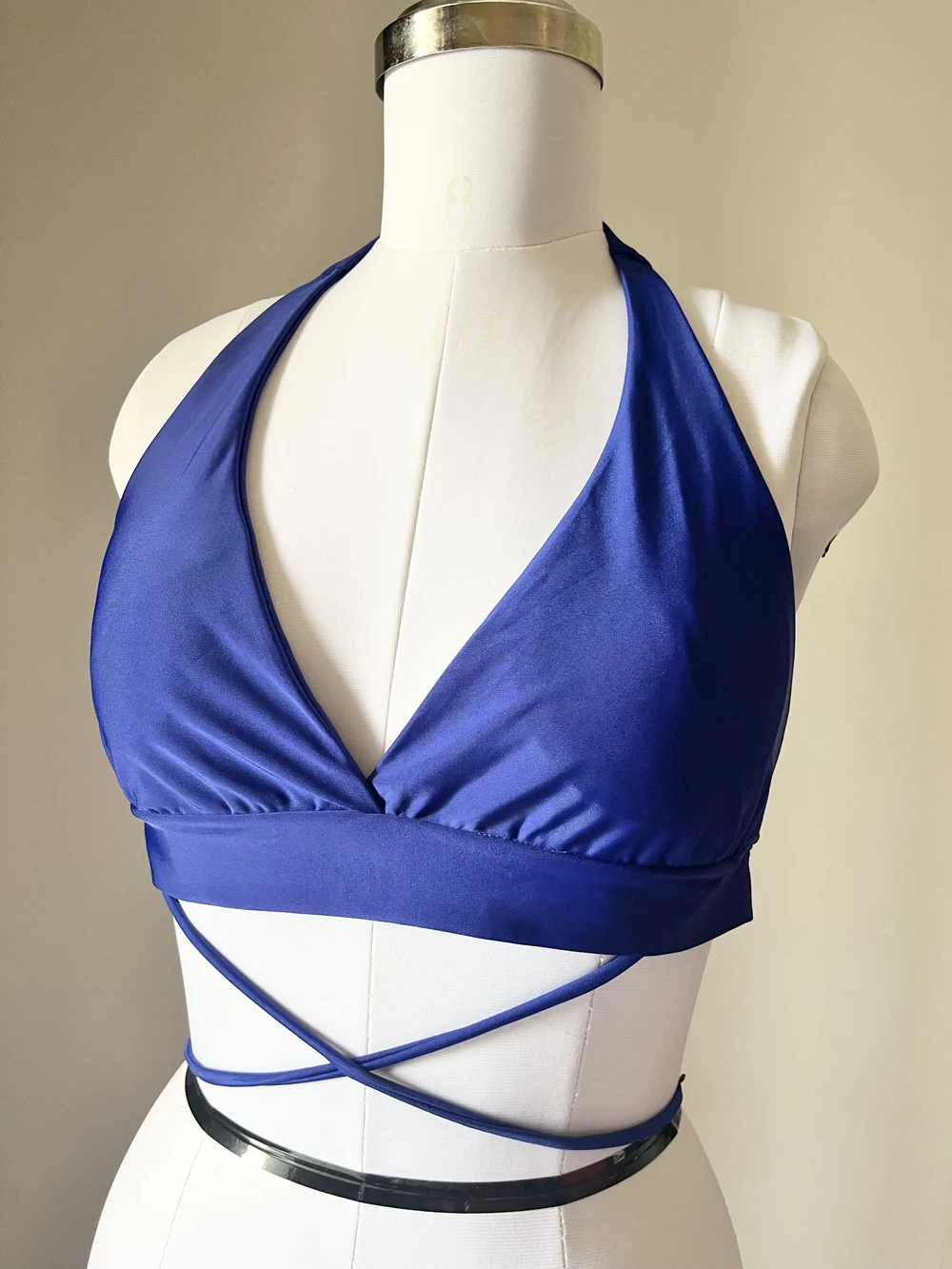 Electric blue bikini top thumbnail view 4