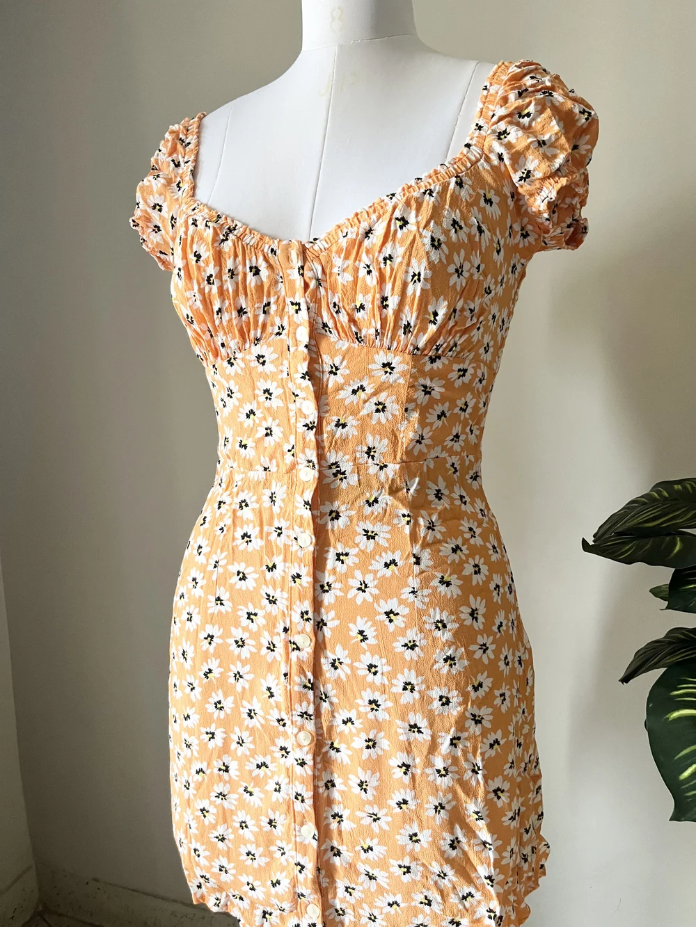 Floral milkmaid dress thumbnail view 4