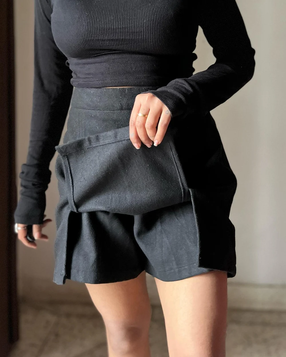 Black skort  thumbnail view 2
