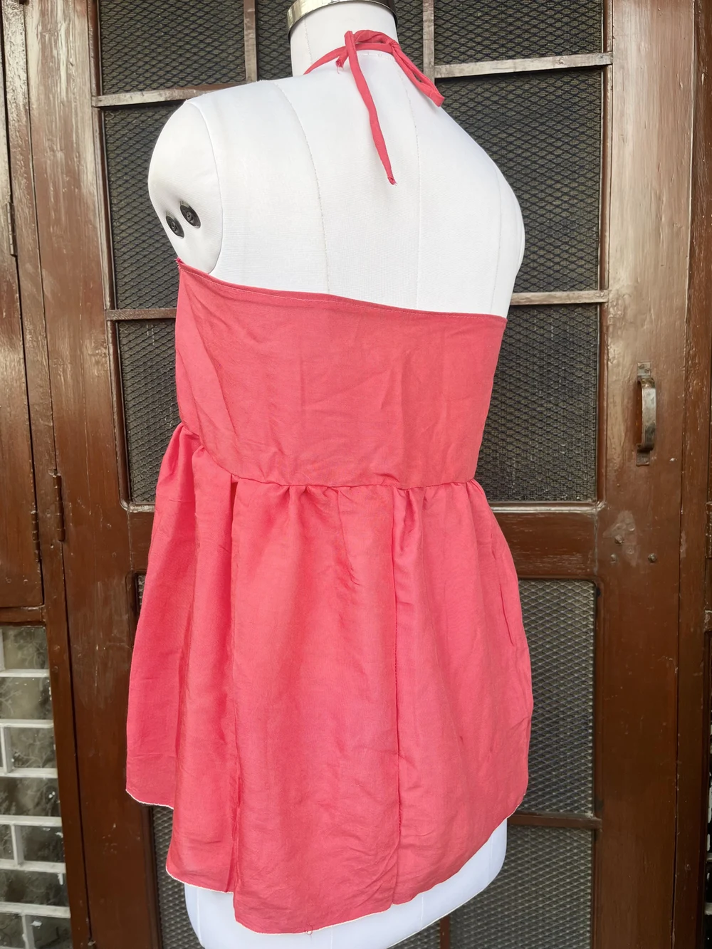 Pink Halter-neck kurti thumbnail view 3