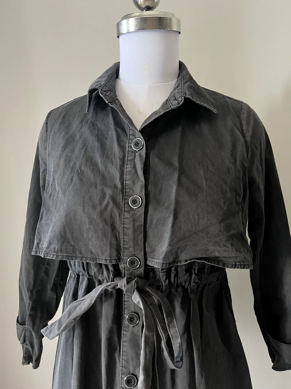 Black cape style dress  thumbnail view 3
