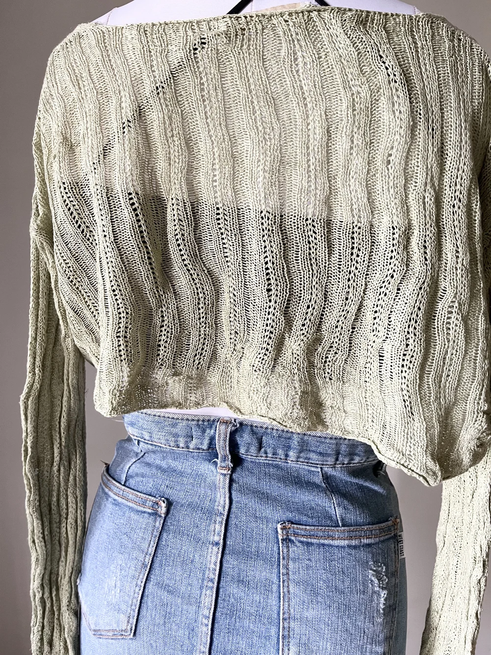 Mint green crop top  thumbnail view 3