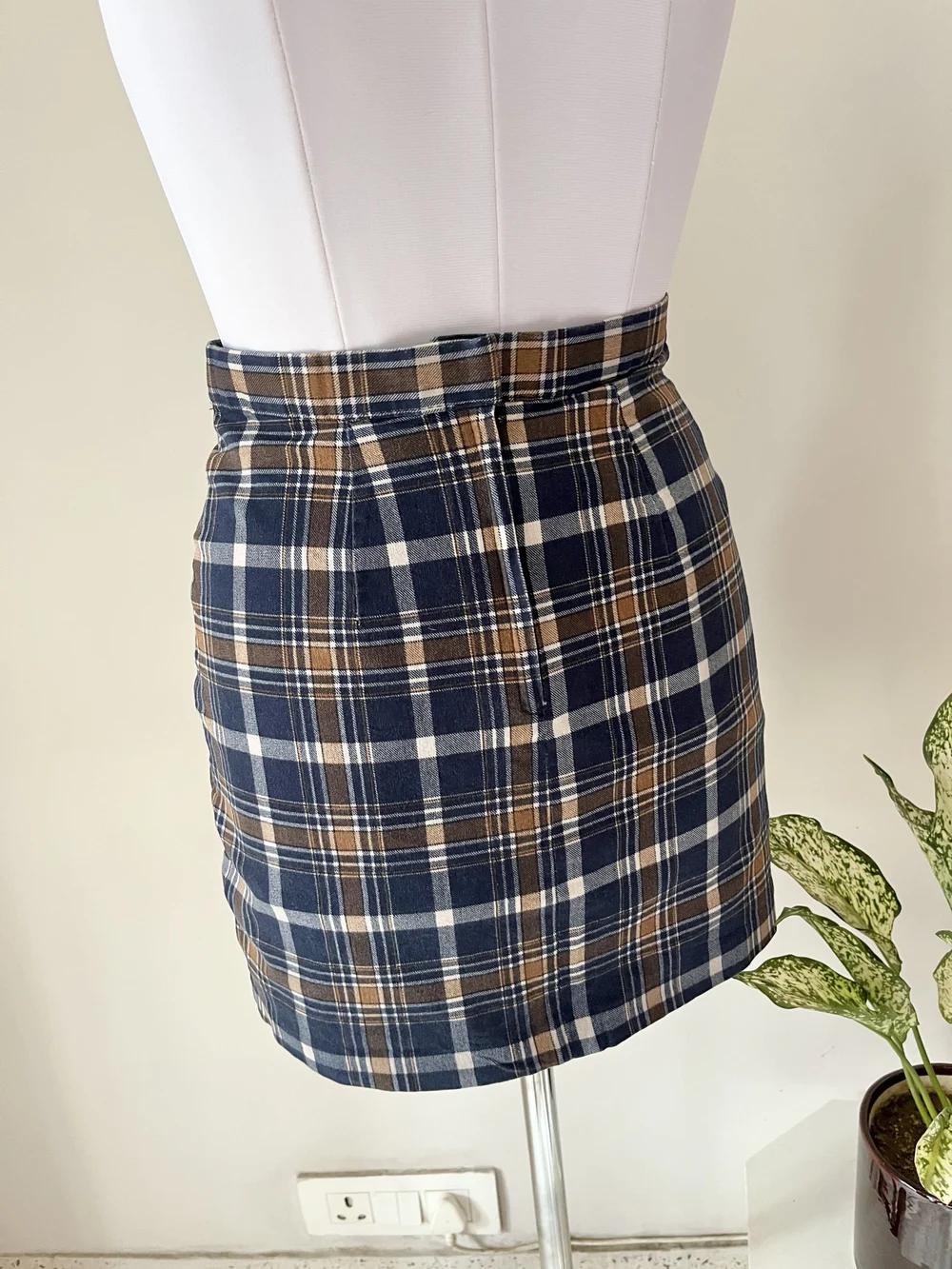 Korean plaid skirt thumbnail view 2