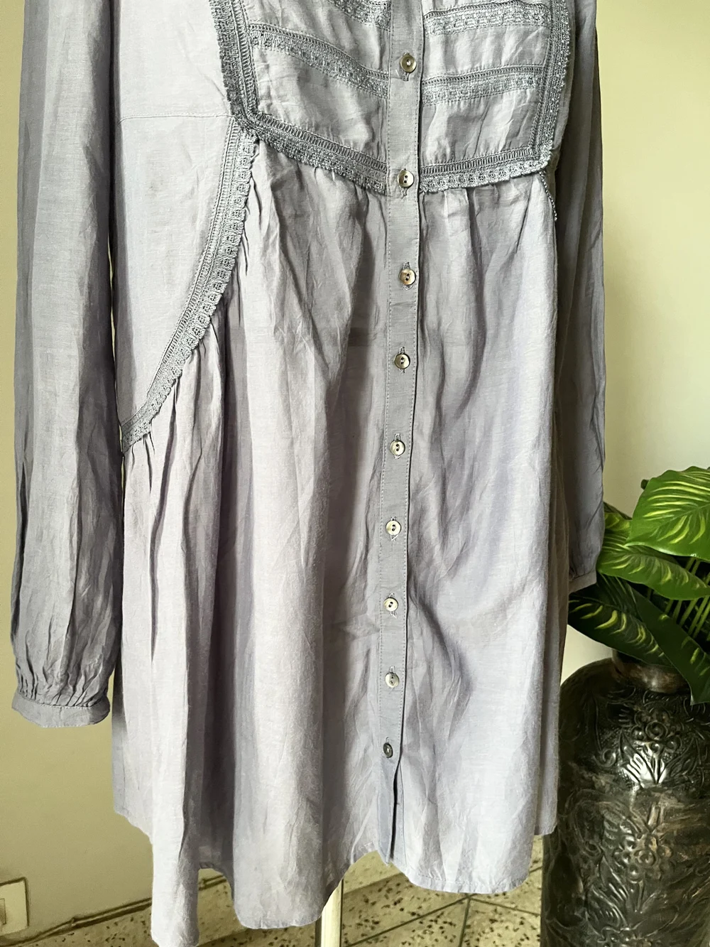 Charcoal grey Kurti  thumbnail view 3