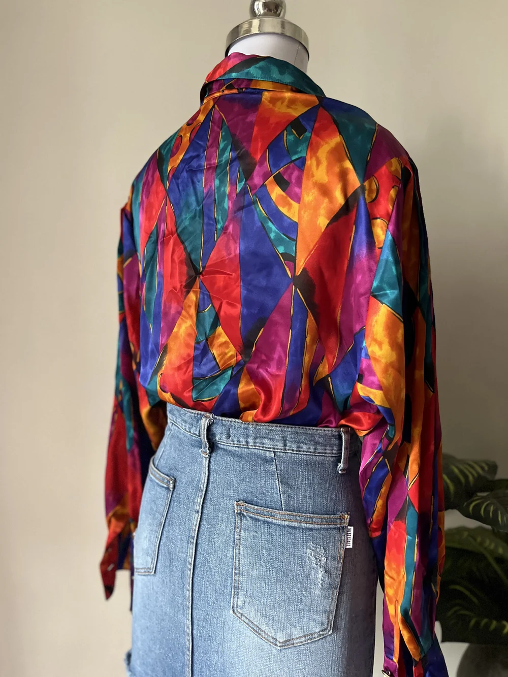 Multicolored satin shirt  thumbnail view 2