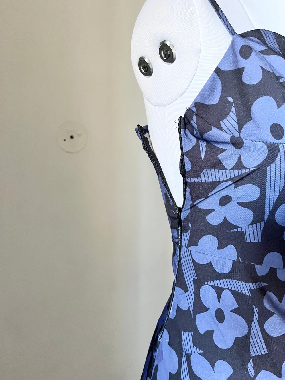 Purple floral dress thumbnail view 5