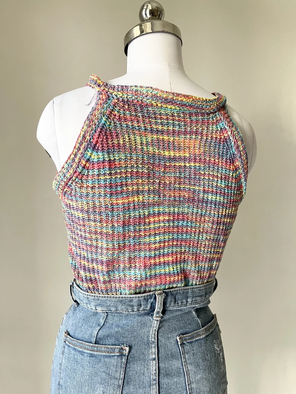 Multicolored crochet top thumbnail view 3