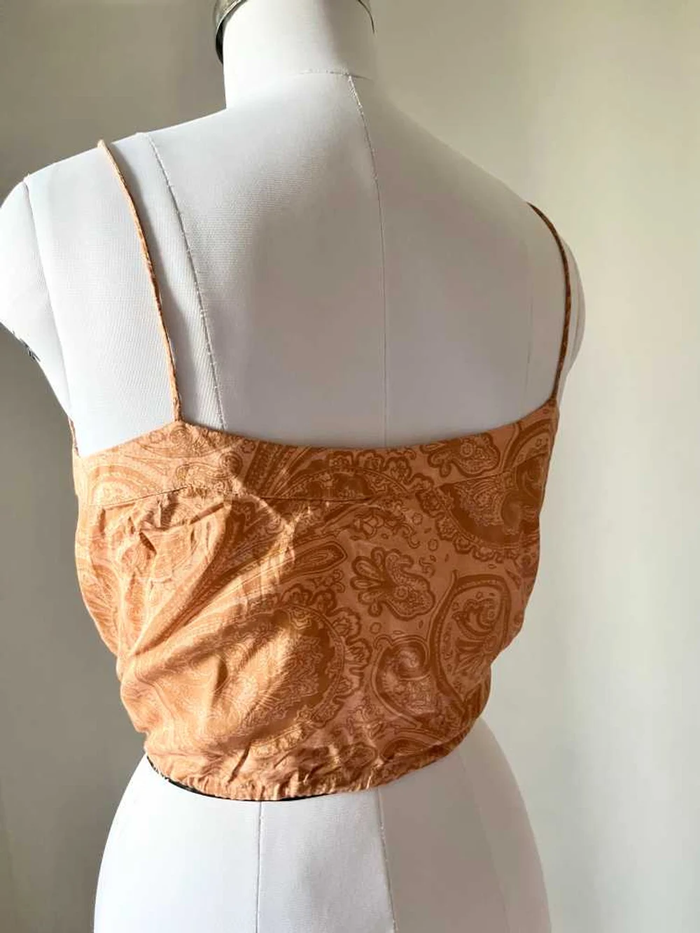 Mustard paisley print top thumbnail view 4