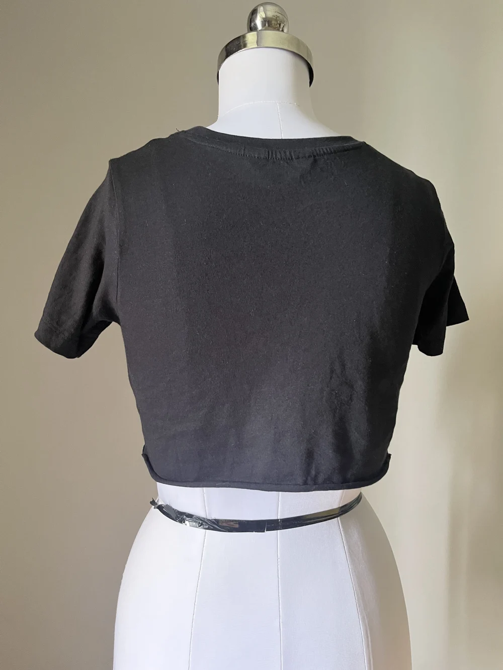 Black baby tee thumbnail view 3