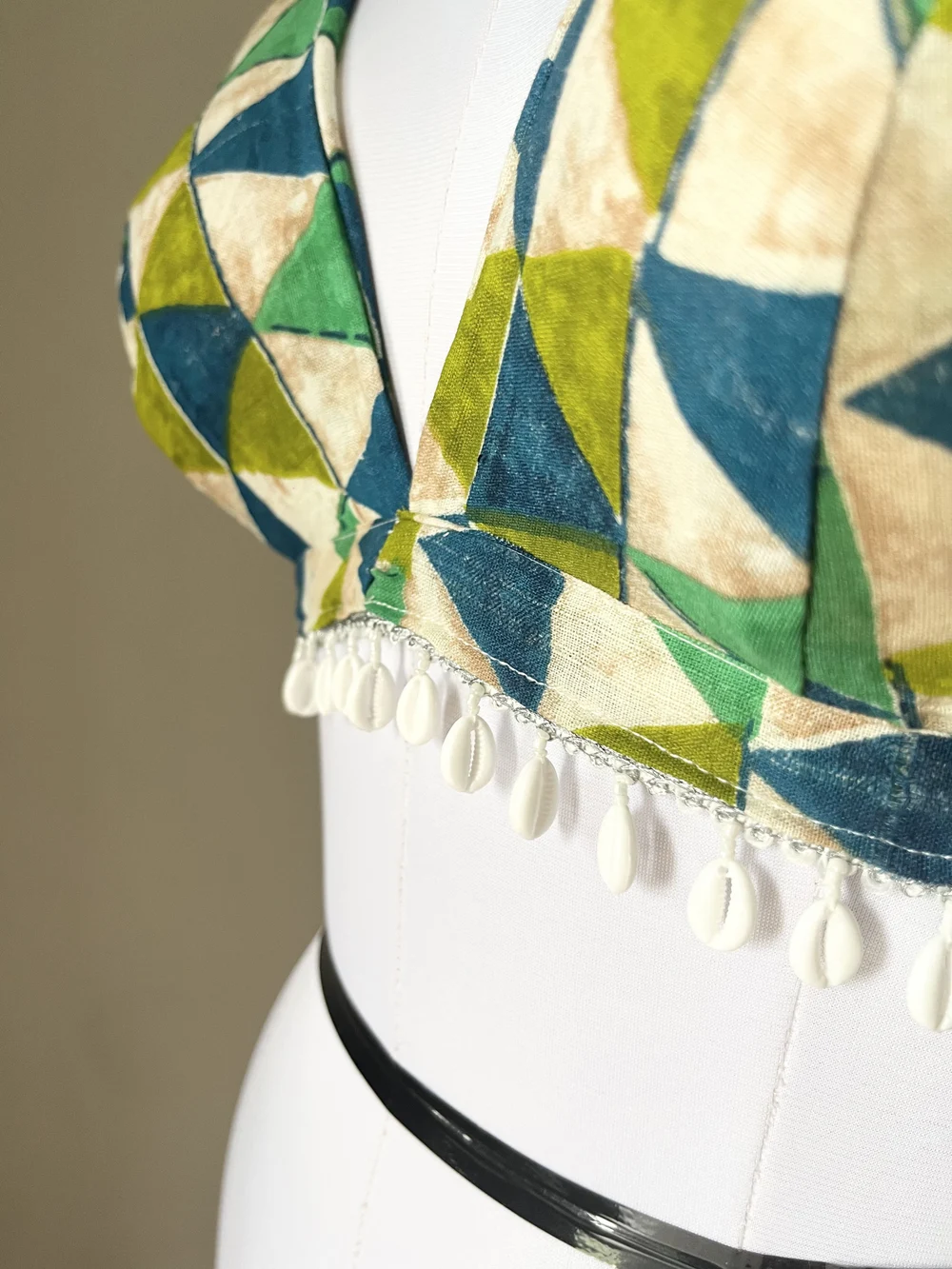 Aztec print halter-neck brallet top  thumbnail view 3