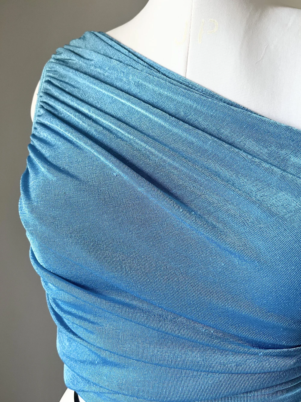 One-shoulder shimmer top thumbnail view 2