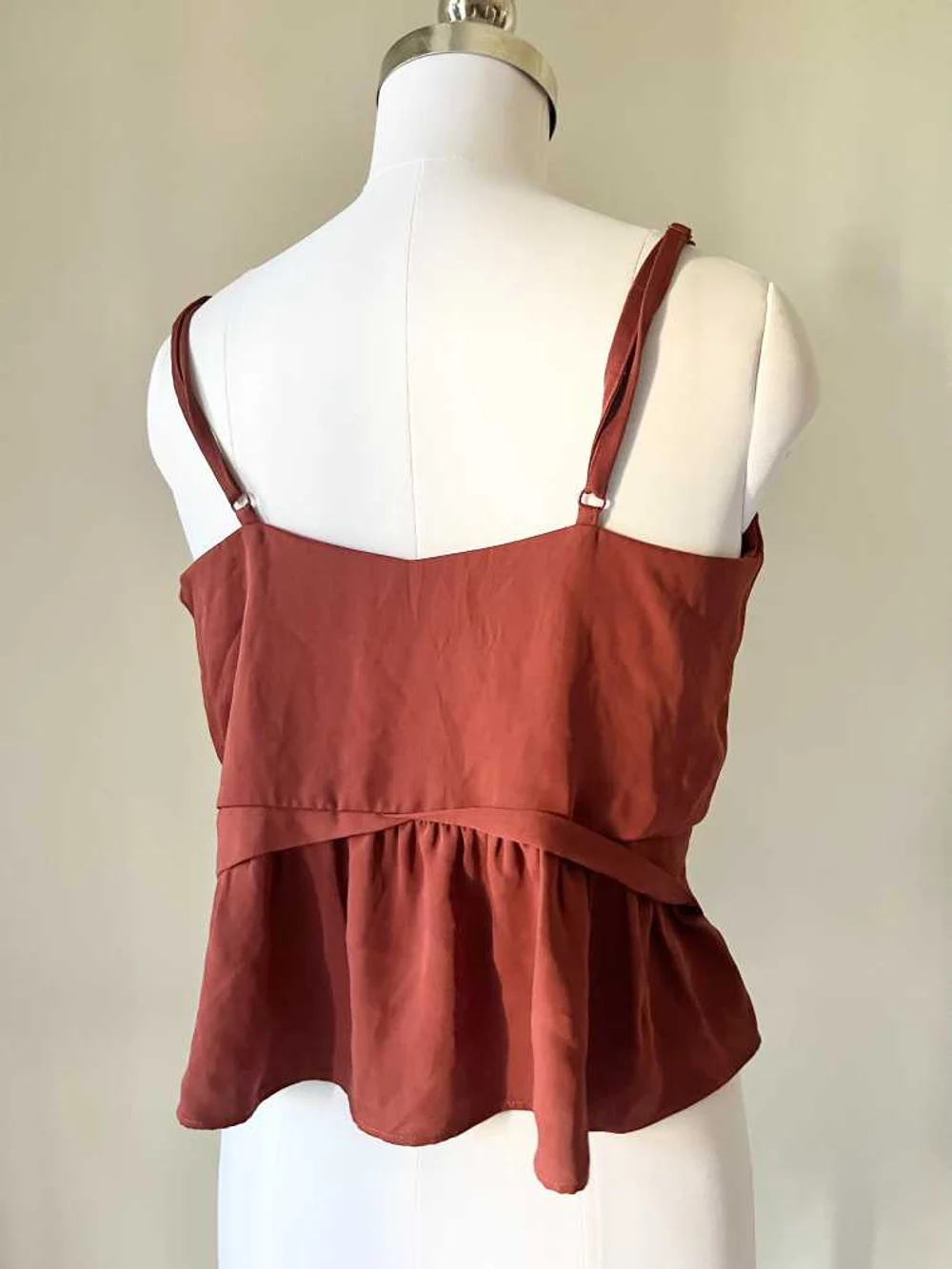 Rust fit-flare top thumbnail view 4