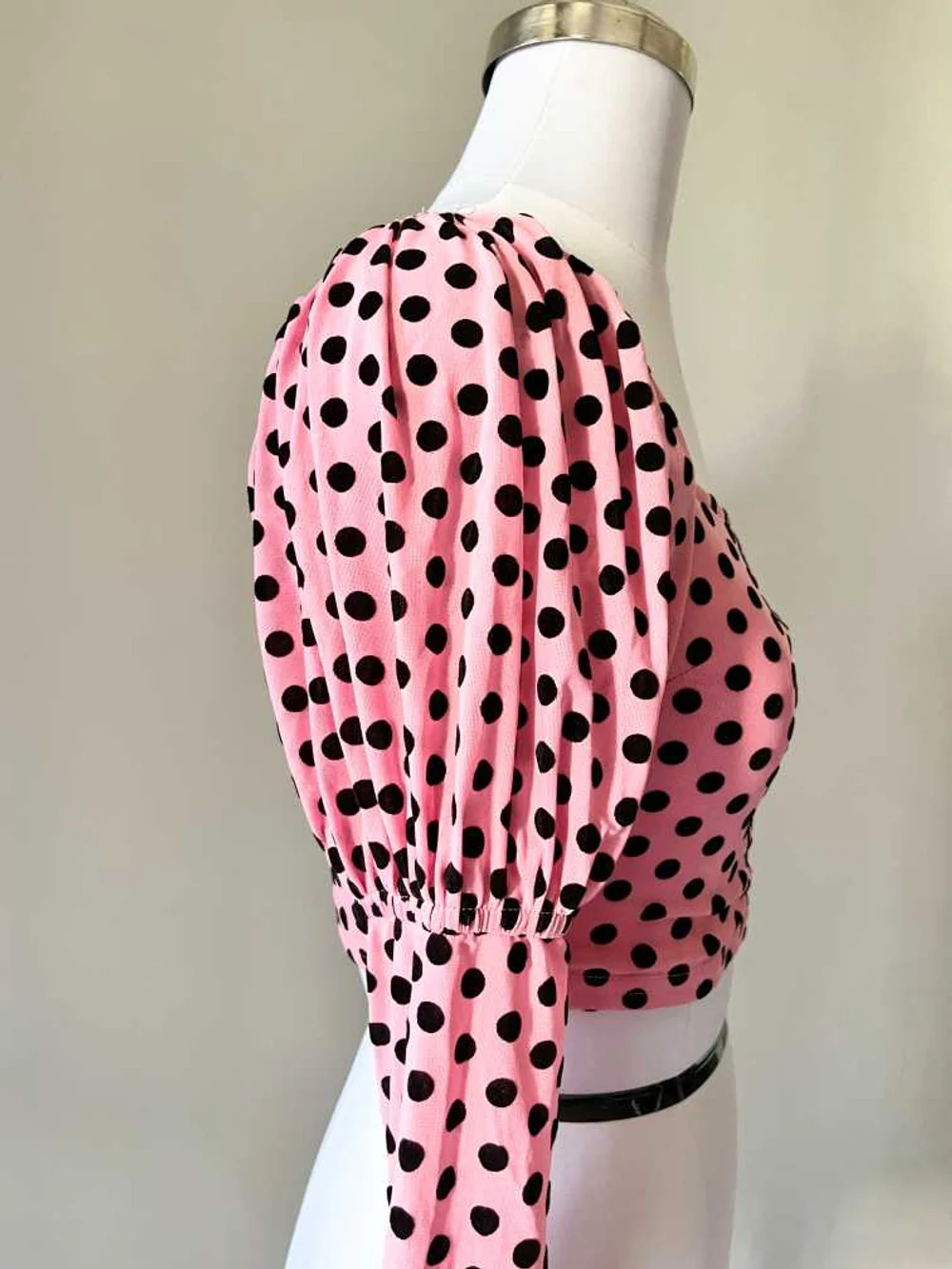 Polka dot pink top thumbnail view 3