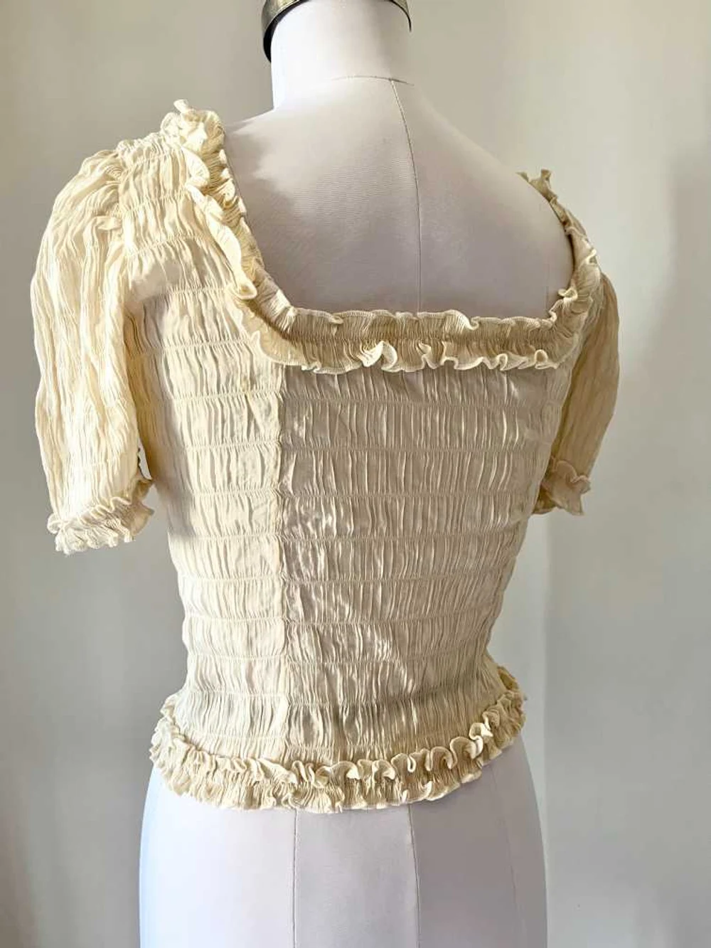 Beige frill top  thumbnail view 2