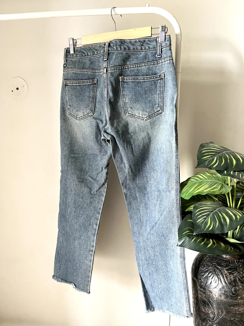 Blue straight fit jeans  thumbnail view 3