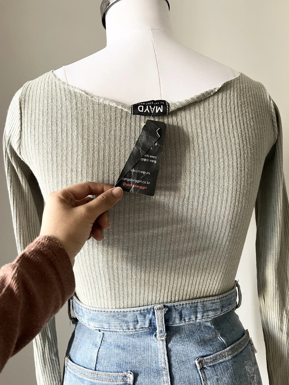 Mint green crop top  thumbnail view 4