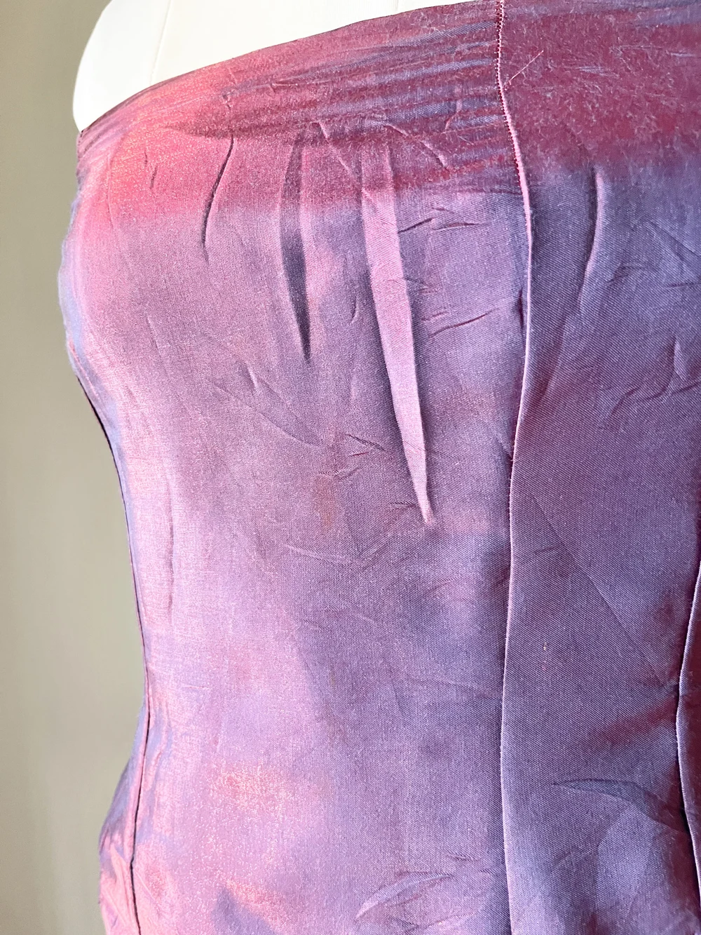 Purple satin corset top thumbnail view 4