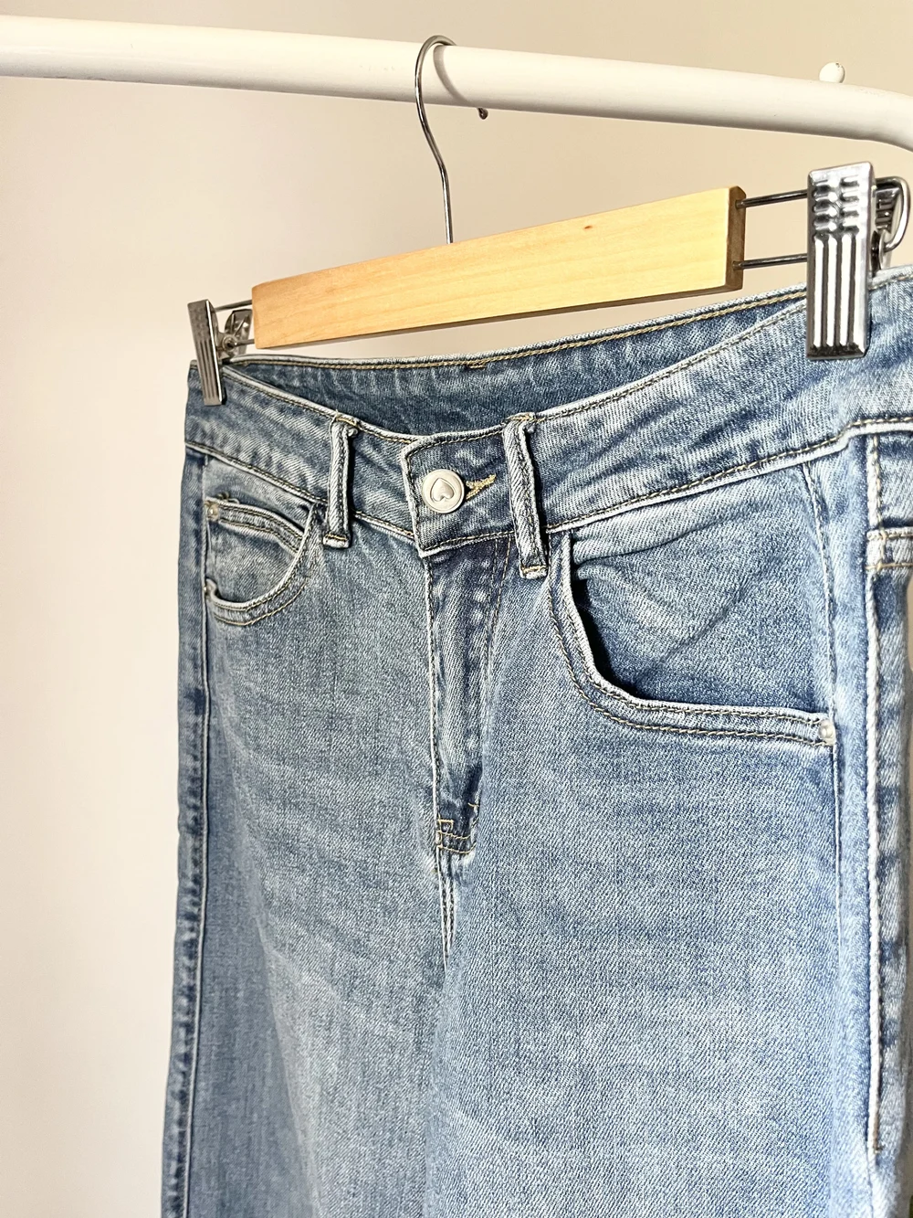 Blue high-waist wide leg Jeans  thumbnail view 3