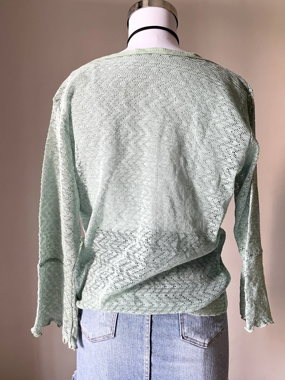 Green wrap top  thumbnail view 2
