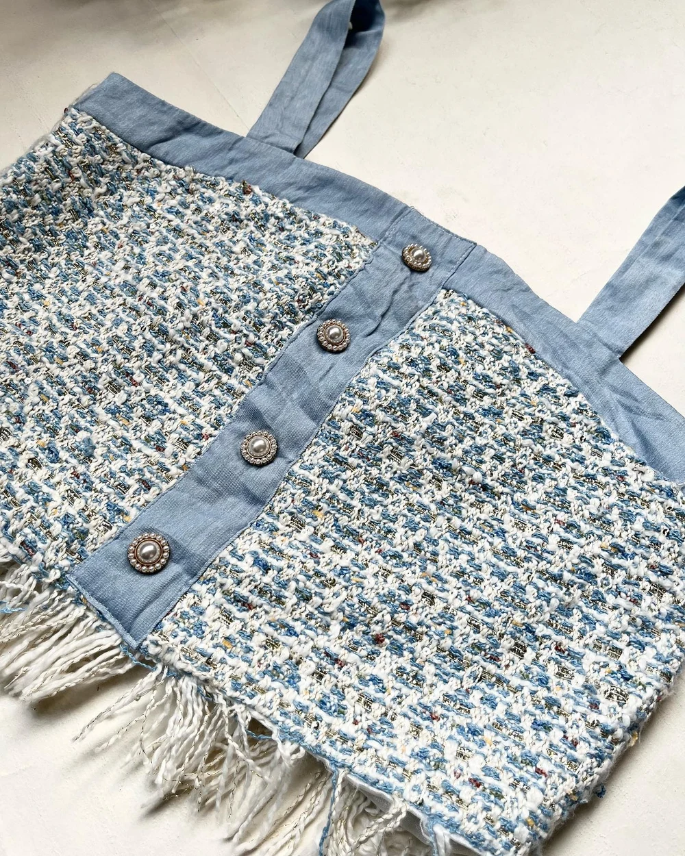 Blue tweed top  thumbnail view 5