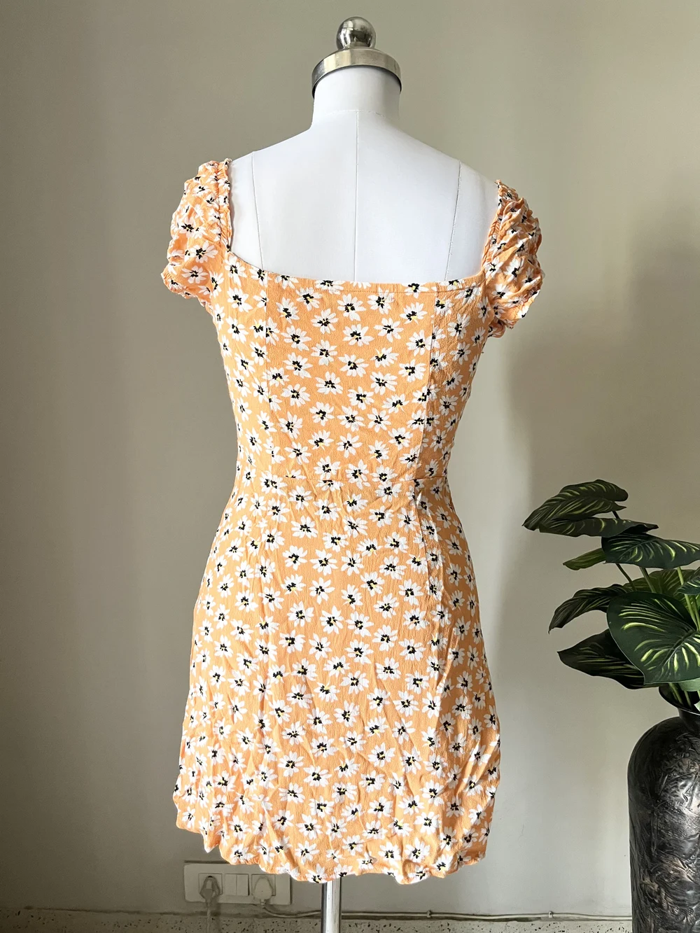 Floral milkmaid dress thumbnail view 5