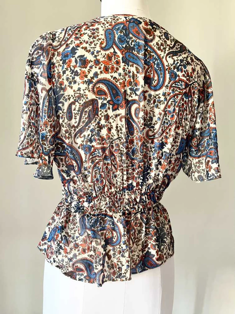 Paiisley print peplum top  thumbnail view 4