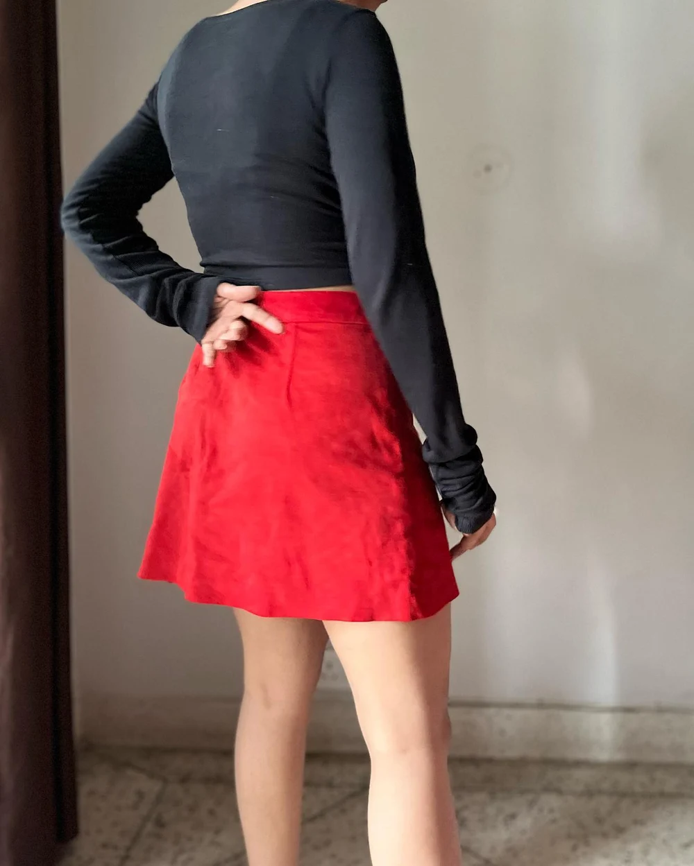 Red skirt  thumbnail view 2