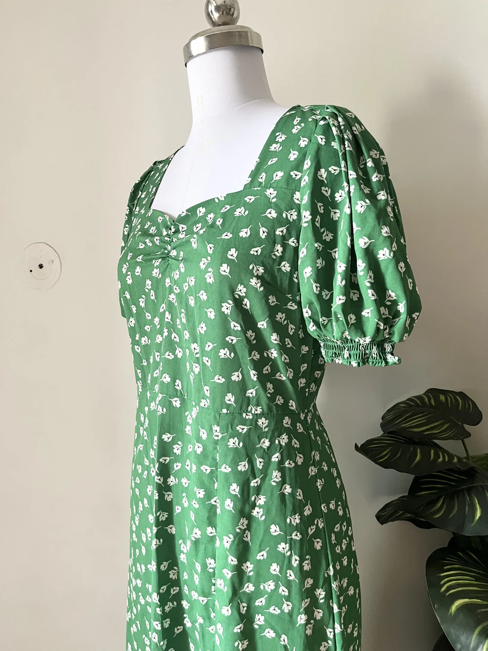 Floral green maxi dress  thumbnail view 3