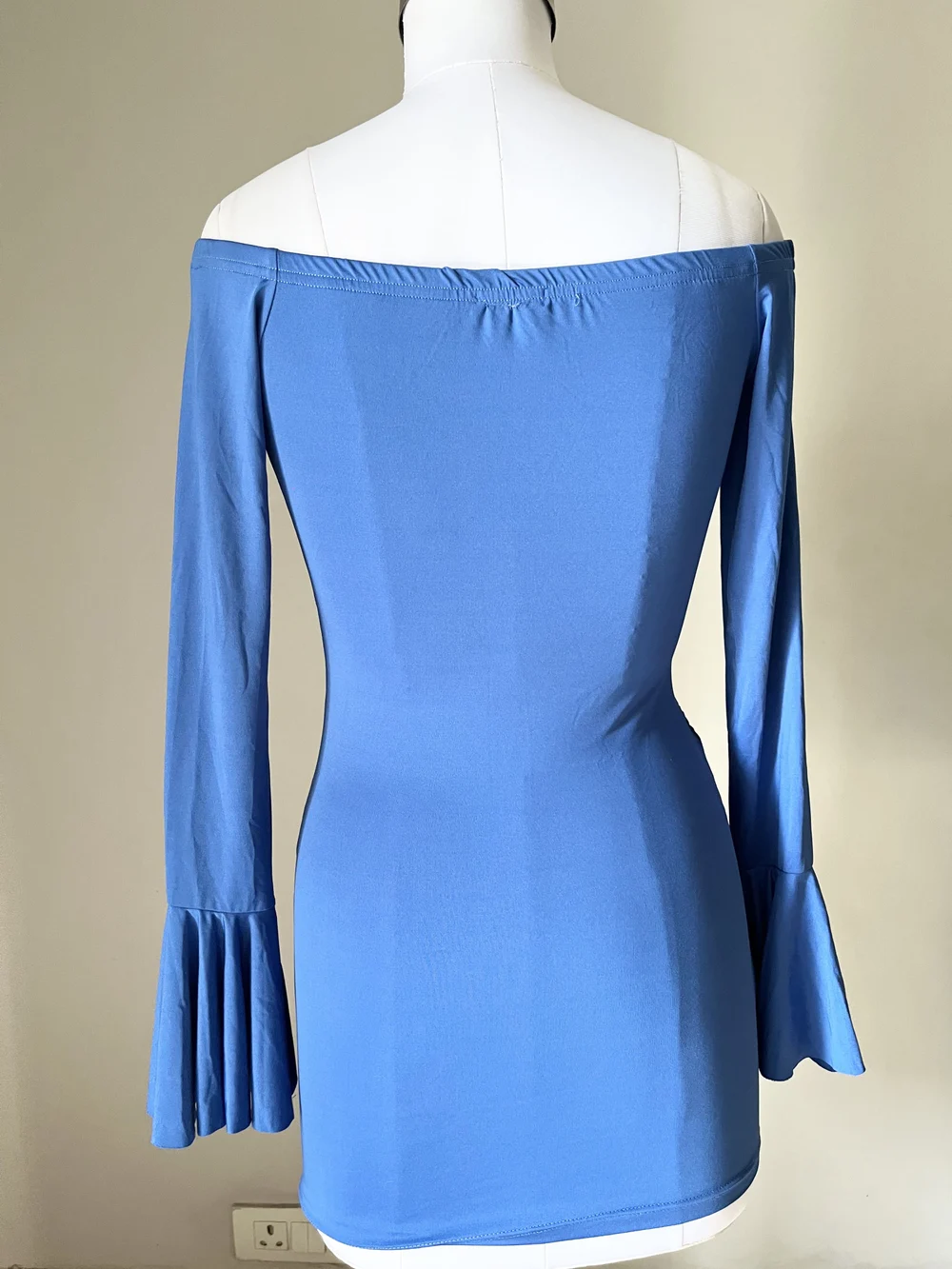 Electric blue smoking dress thumbnail view 2