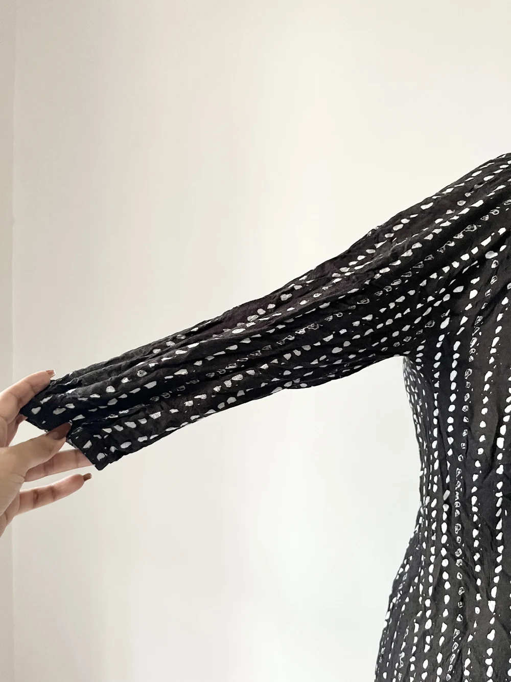 Black printed dress thumbnail view 5