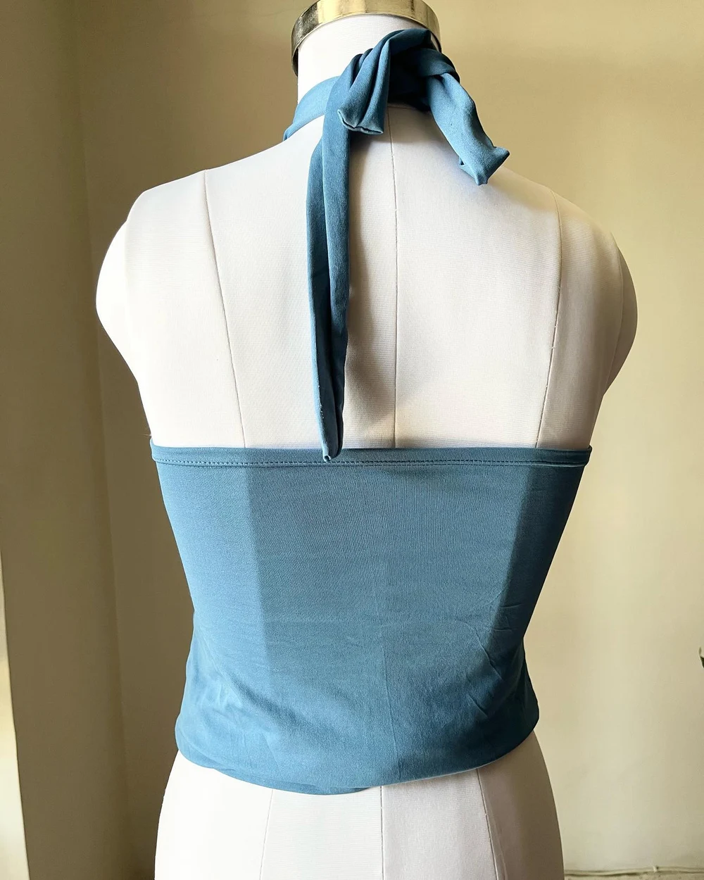 Blue halter-neck top thumbnail view 5