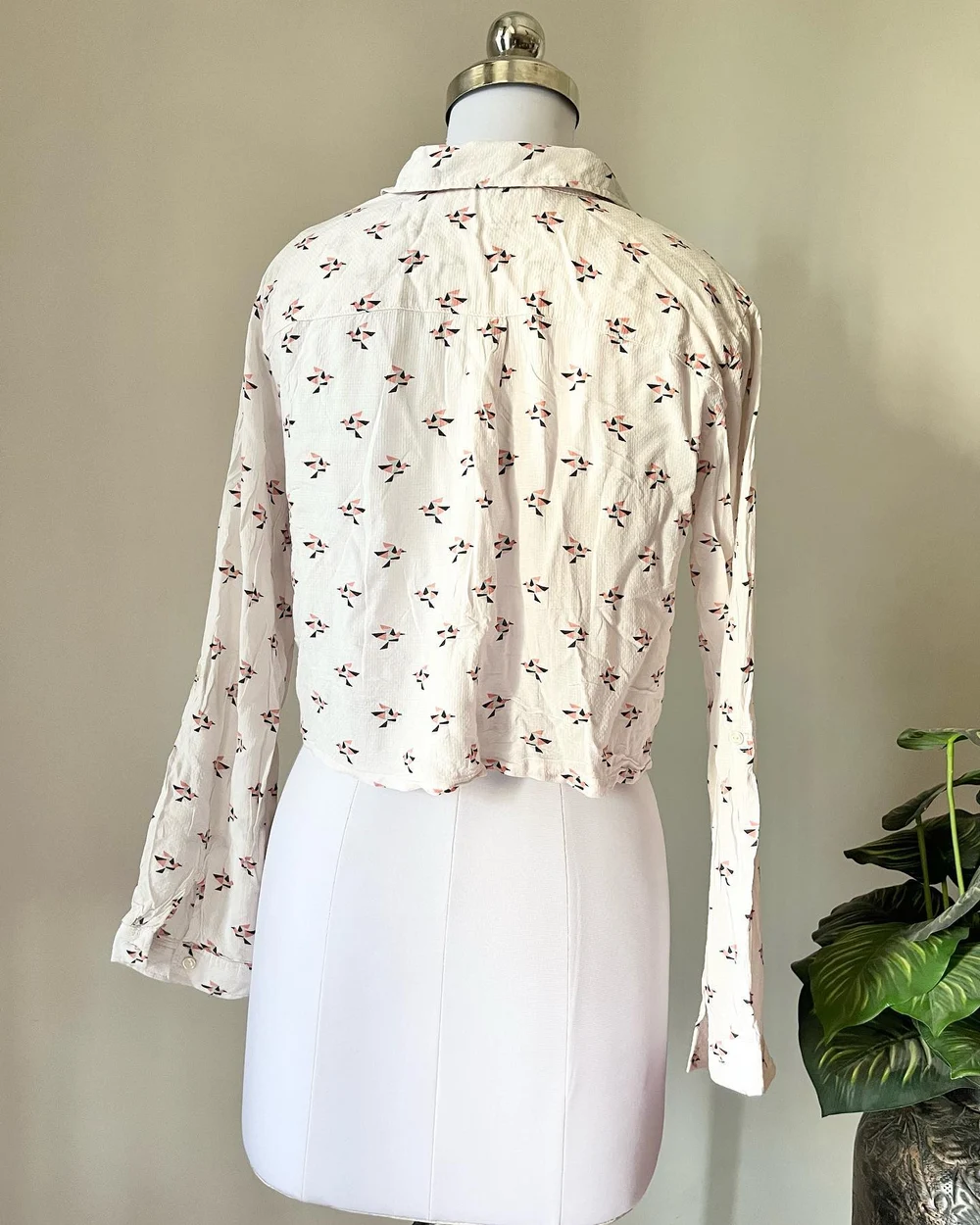 Bird Printed cotton shirt  thumbnail view 5