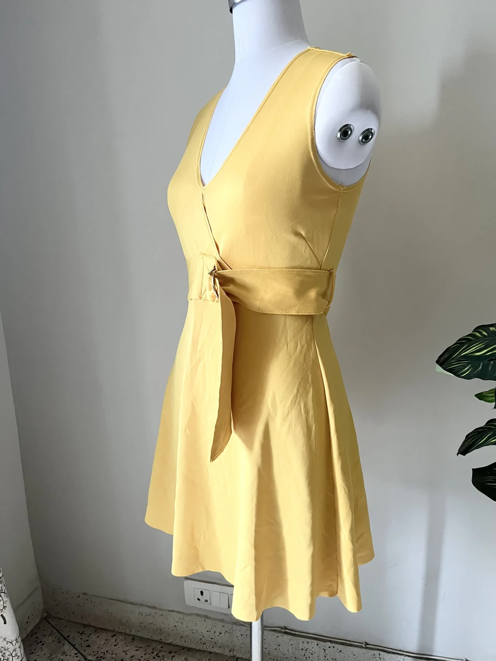 Yellow skater dress  thumbnail view 2