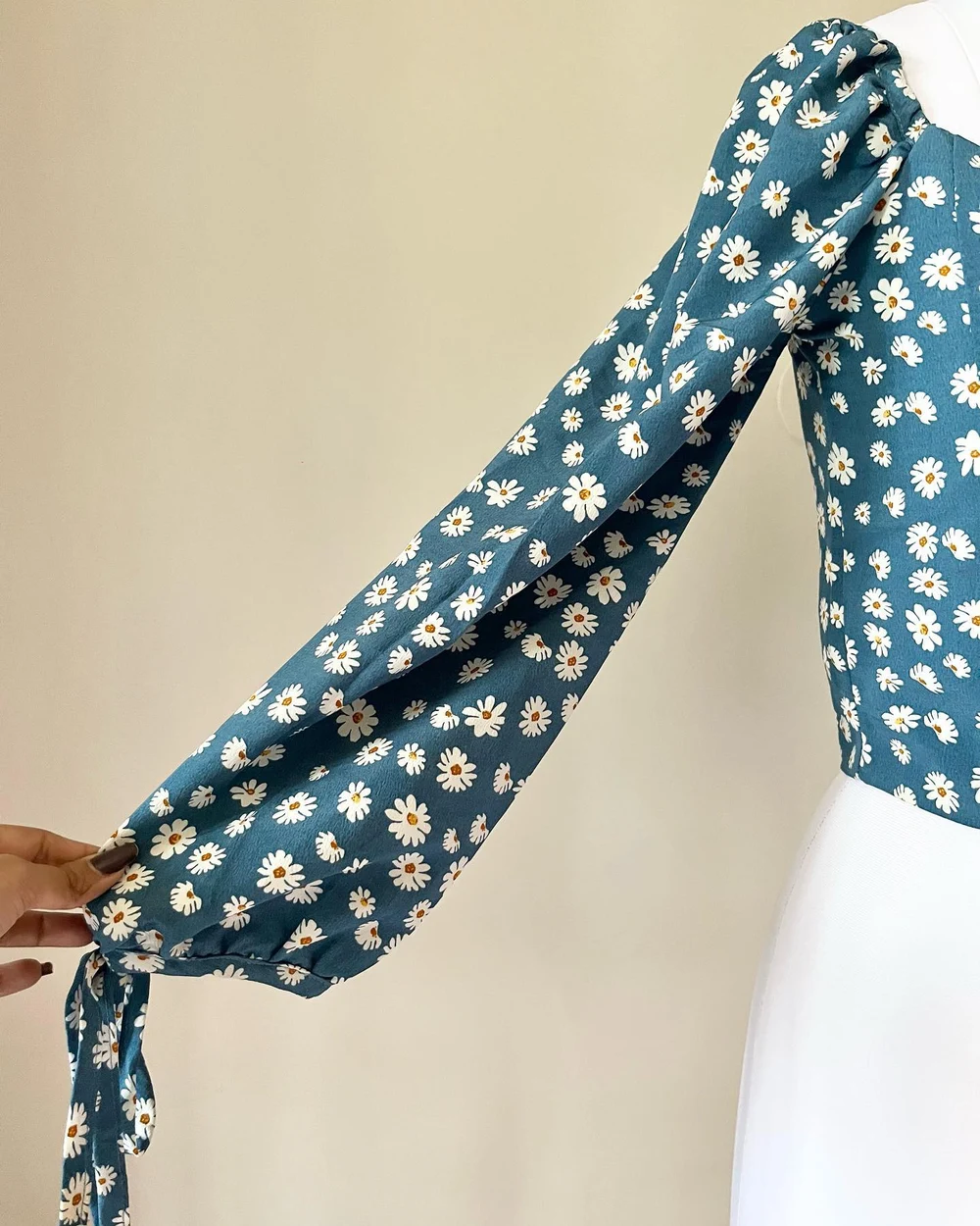 Blue floral top  thumbnail view 4