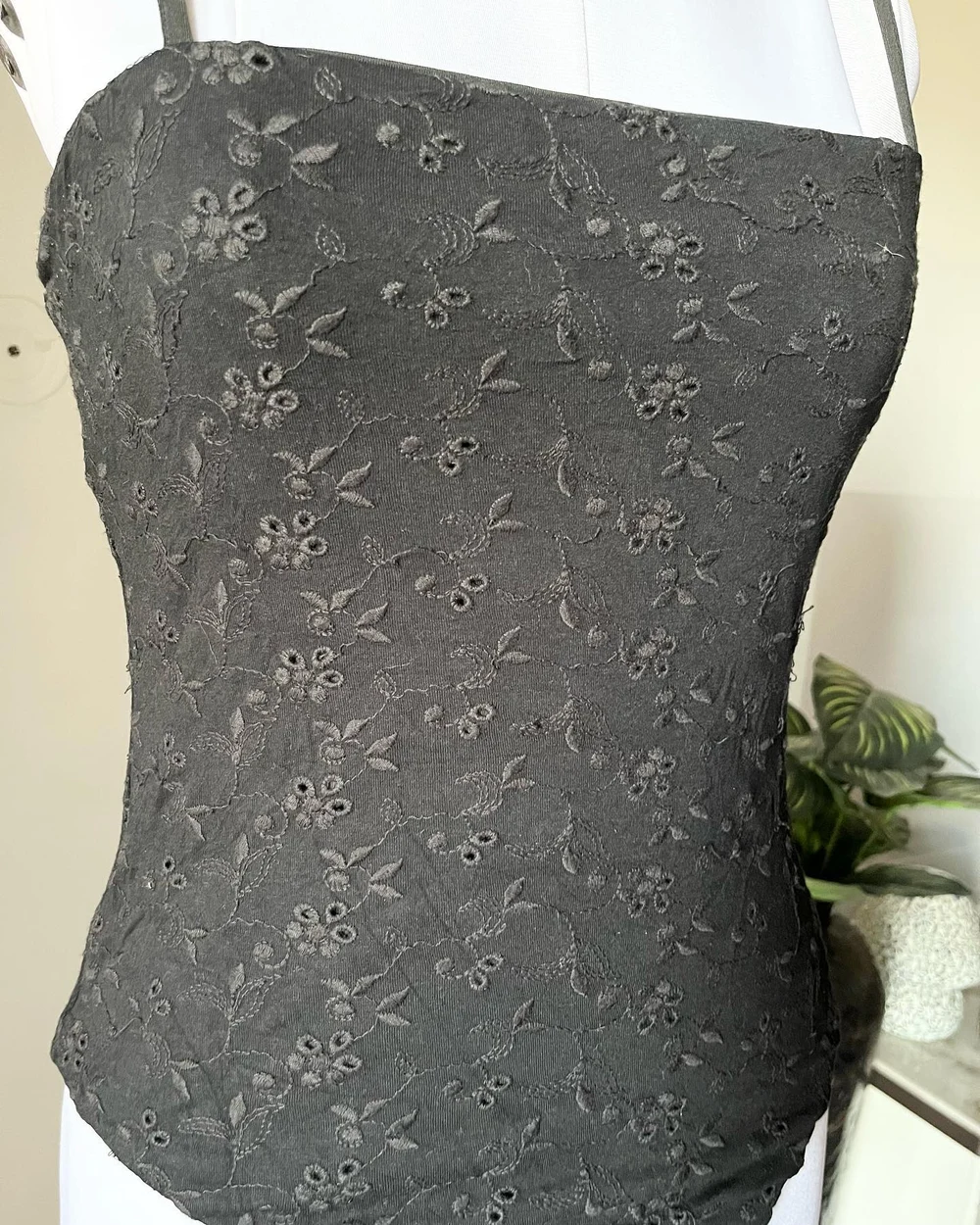 Embroidered black bodysuit  thumbnail view 5