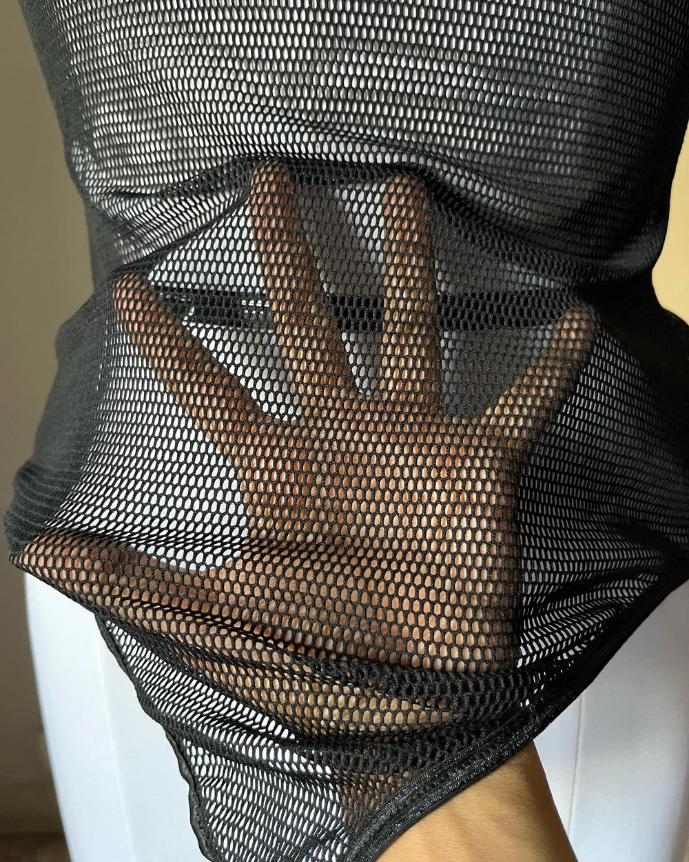 Net sheer bodysuit 🥵🥵 thumbnail view 6