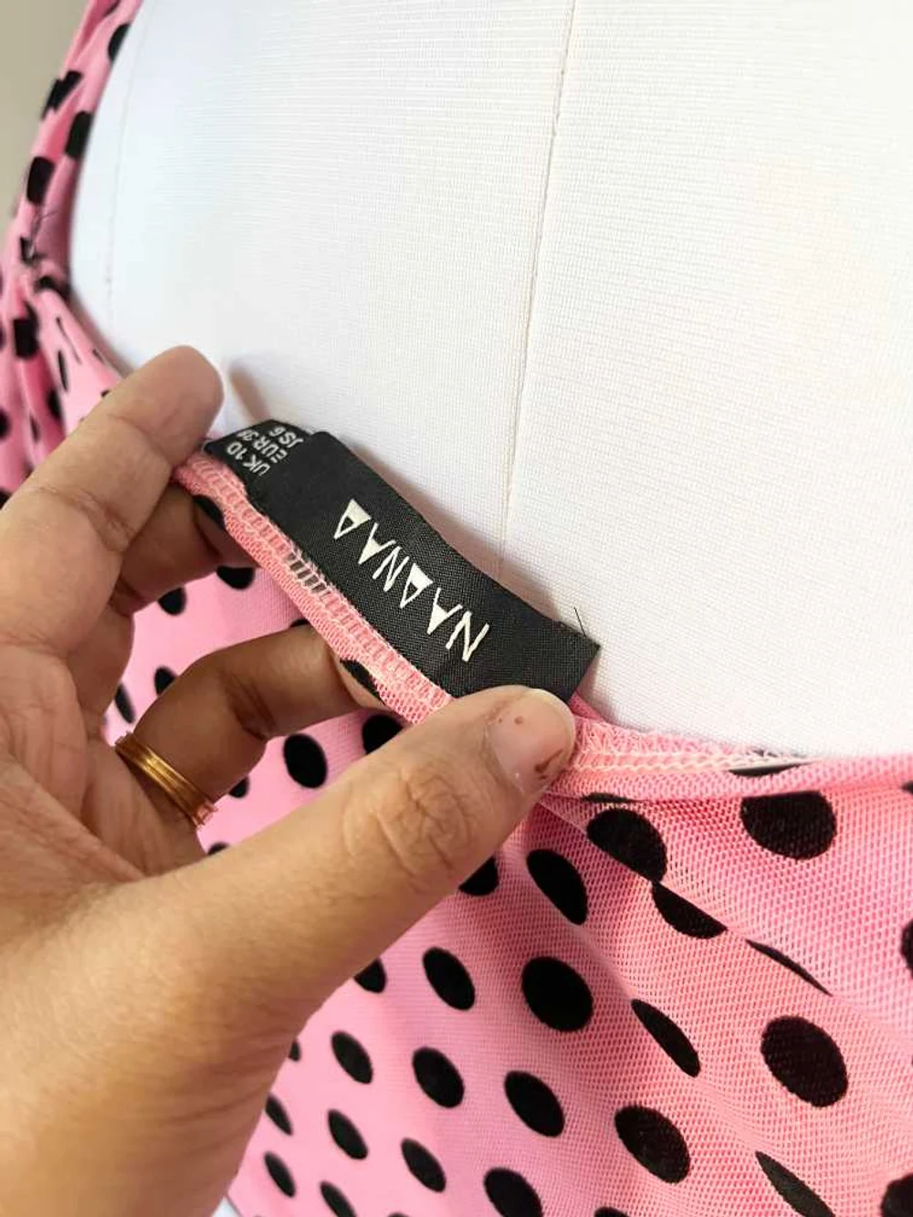 Polka dot pink top thumbnail view 4