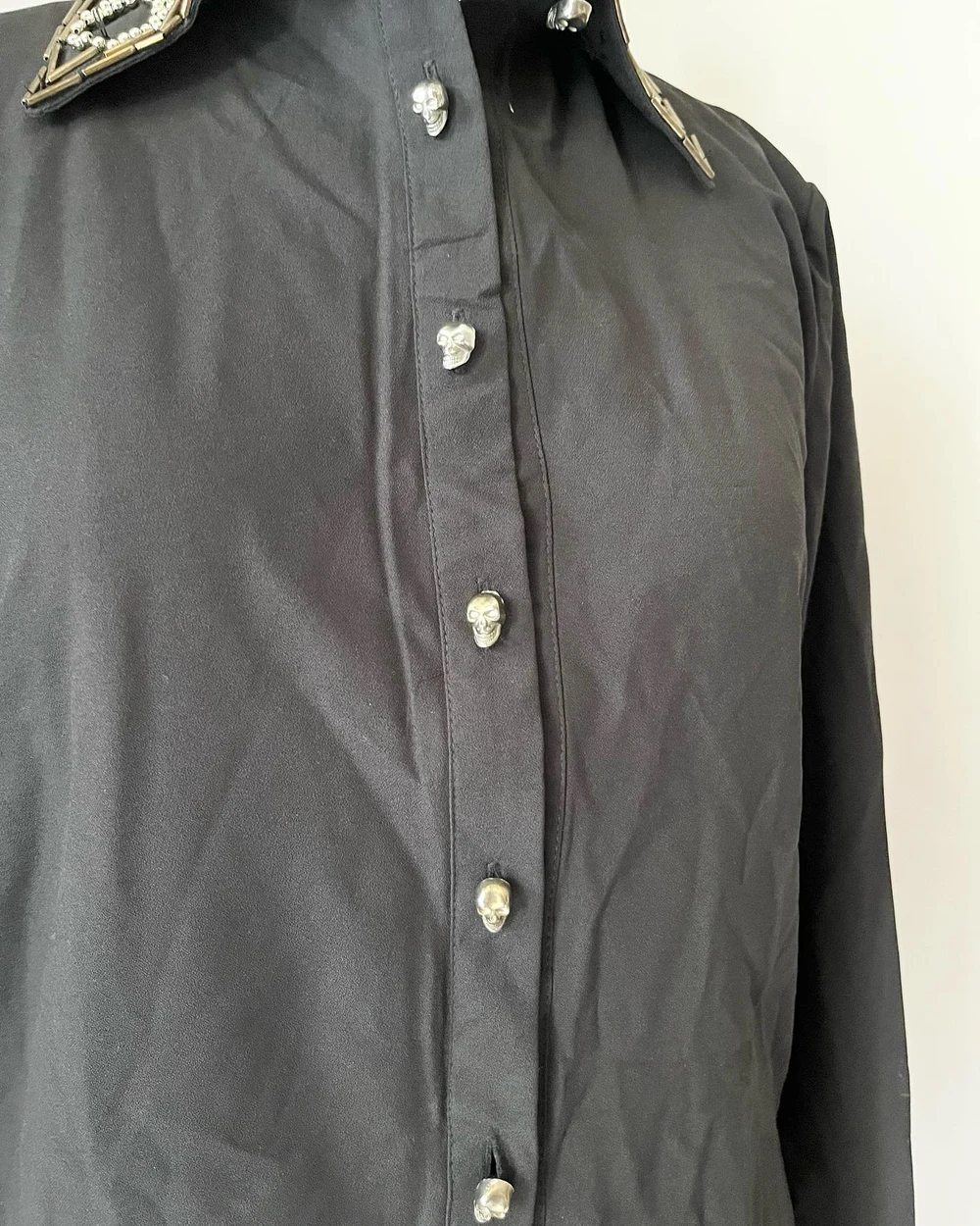 Black heavy work collar shirt  thumbnail view 5
